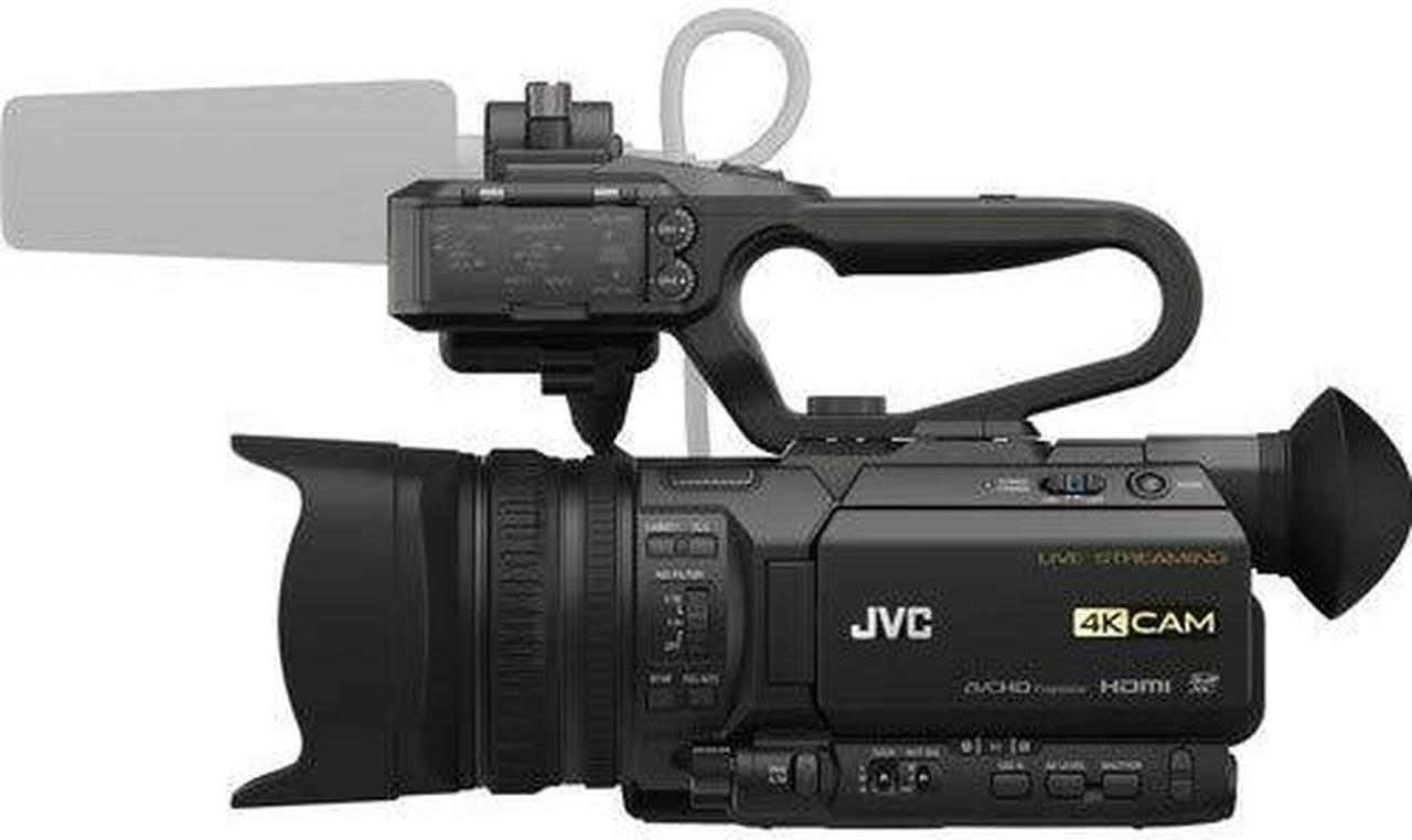 Alt view image 4 of 7 - JVC GY-HM250 UHD 4K Streaming Camcorder with Built-in Lower-Thirds Graphics - Starter Bundle