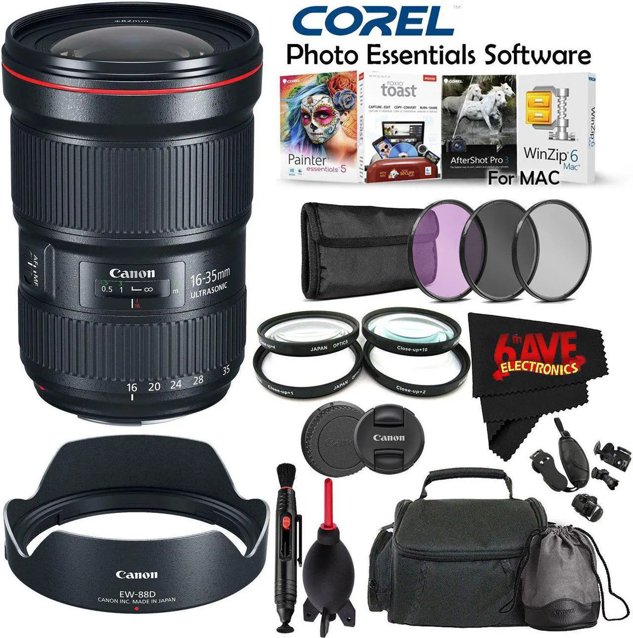 Main image of Canon EF 16-35mm f/2.8L III USM Lens International Version (No Warranty) with Deluxe Accessory Combo