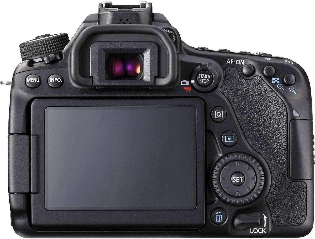 Alt view image 3 of 4 - Canon EOS 80D DSLR Camera with 18-55mm is STM Lens & 55-250mm is II Lens + Camera Case + LED + UV FLD CPL Filter Kit + Wide Angle & Telephoto Lens + Tripod + Card Reader - Intl Model