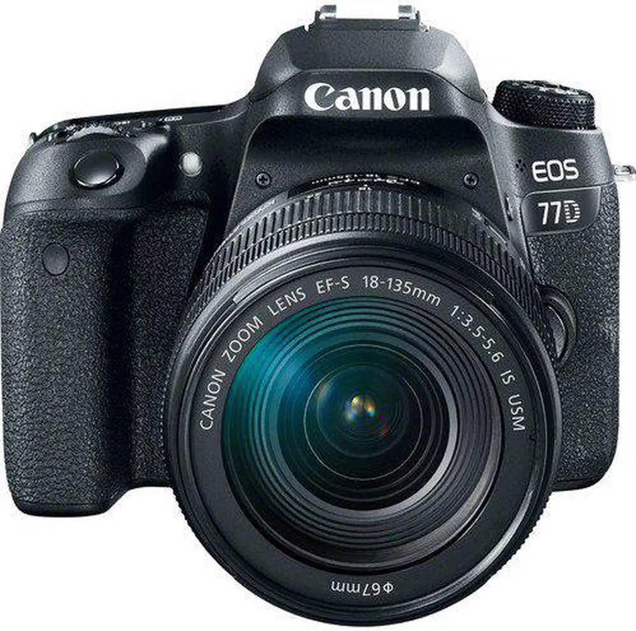 Alt view image 3 of 4 - Canon EOS 77D DSLR Camera with 18-135mm USM Lens (Intl Model) (1892C002) W/ Bag, Extra Battery, LED Light, Mic, Filters, Tripod, Monitor and More - Professional Bundle