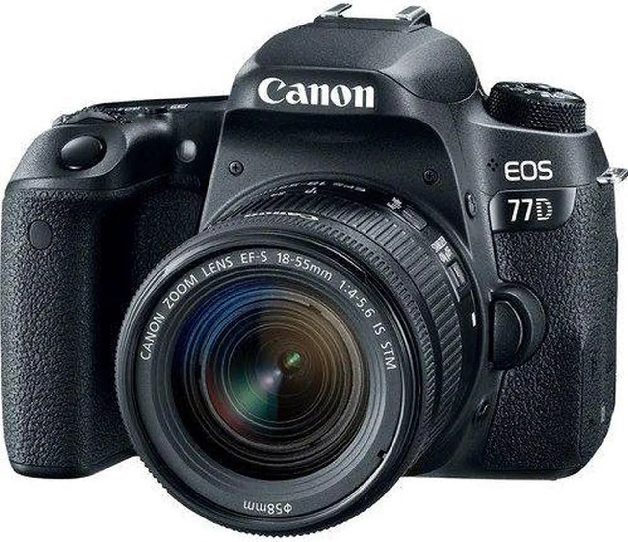 Alt view image 3 of 4 - Canon EOS 77D DSLR Camera with 18-55mm Lens (Intl Model) (1892C016) W/ Bag, Extra Battery, LED Light, Mic, Filters, Tripod, Monitor and More - Professional Bundle