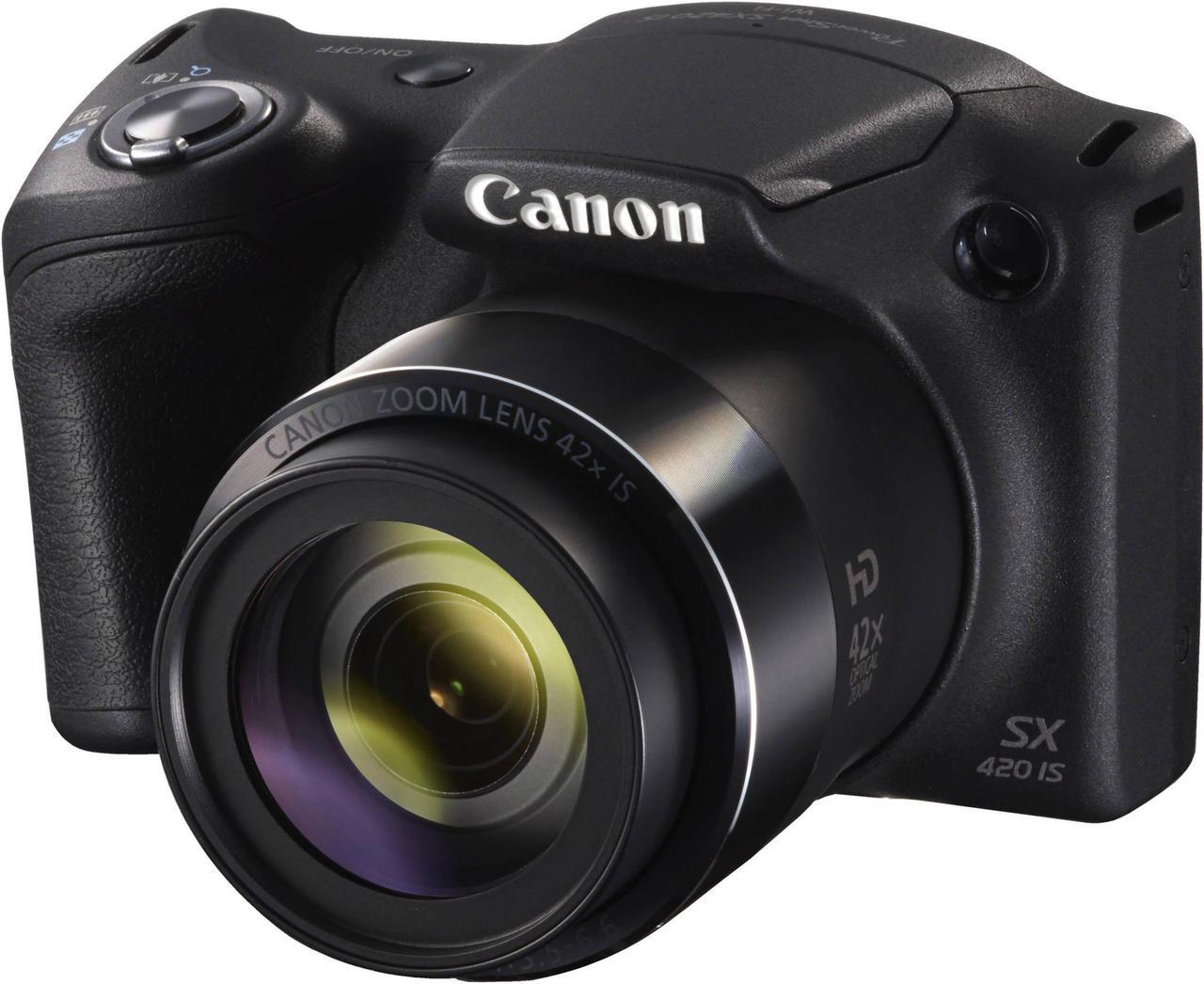 Alt view image 2 of 4 - Canon PowerShot SX420 is Digital Camera (Black) 1068C001 International Model + 8GB Memory Card + Carrying Case - Bundle