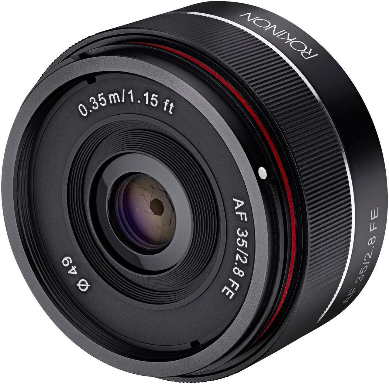 Main image of Rokinon 35mm f/2.8 (IO35AF-E) Ultra Compact Wide Angle Lens for Sony E Mount, Black