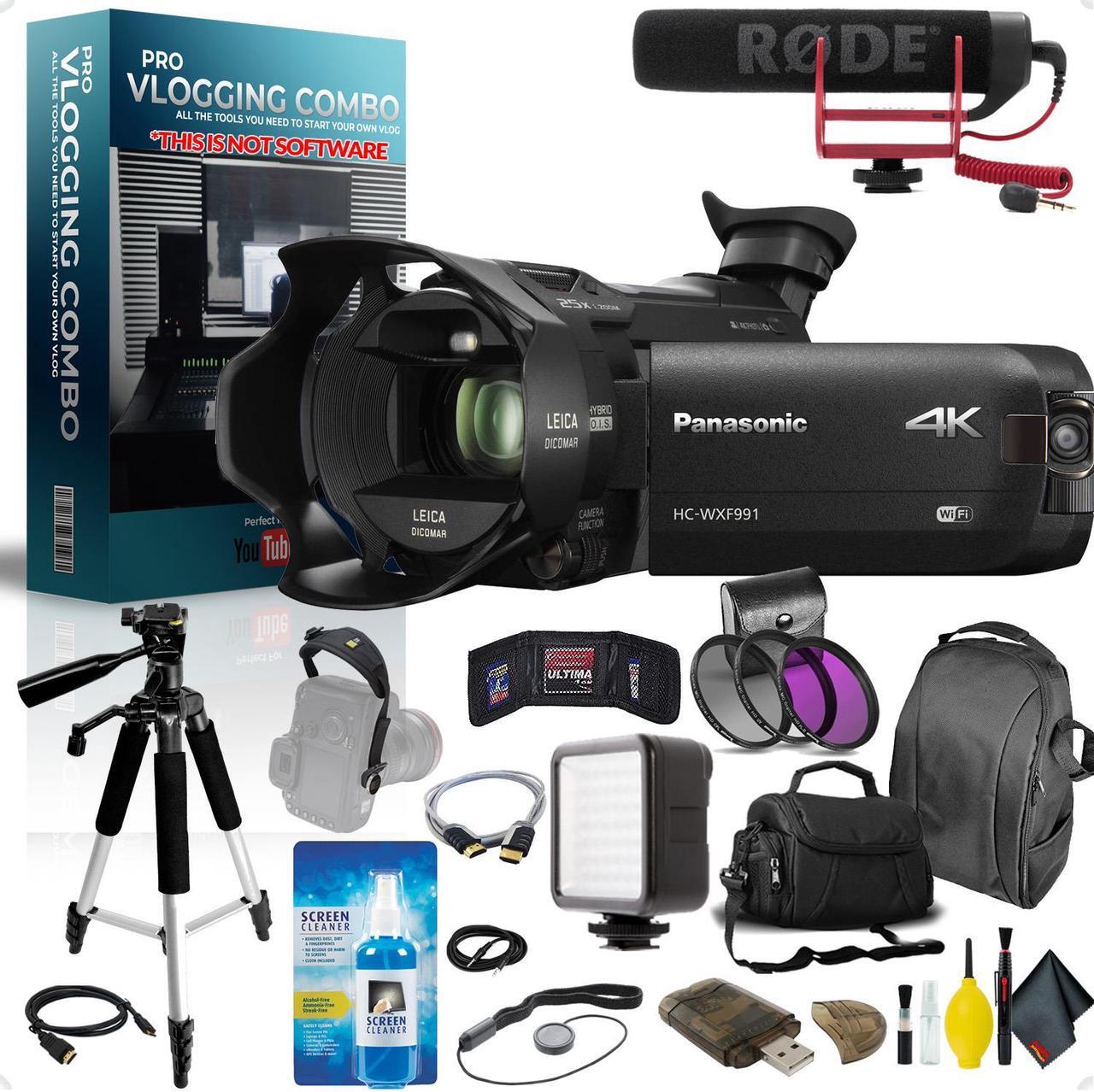 Main image of Panasonic HC-WXF991K 4K Ultra HD Camcorder with Twin Camera Pro Vlogger Combo