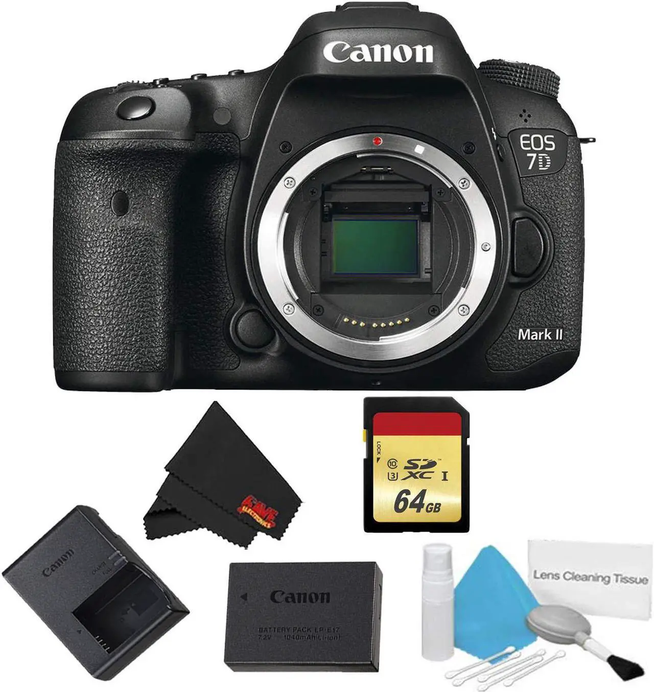 Alt view image 5 of 7 - Canon EOS 7D Mark II DSLR Camera Body Only Basic Bundle (International Model)