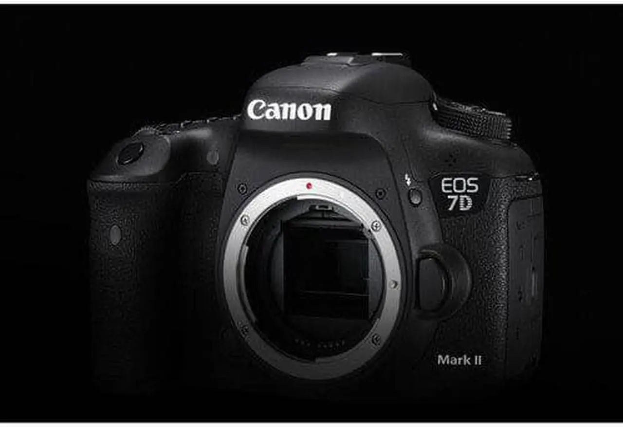 Alt view image 4 of 4 - Canon EOS 7D Mark II DSLR Camera (Intl Model) (9128B002) W/ Bag, Extra Battery, LED Light, Mic, Filters and More - Advanced Bundle