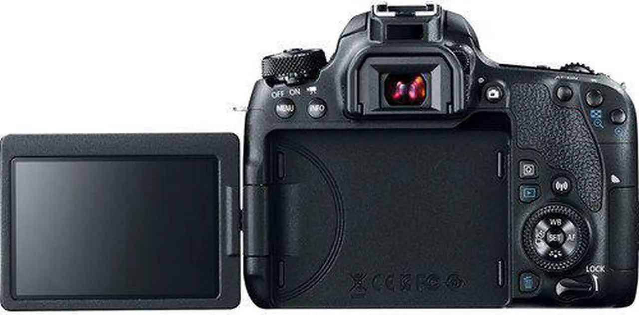 Alt view image 4 of 4 - Canon EOS 77D DSLR Camera (Intl Model) (1892C001) W/ Bag, Extra Battery, LED Light, Mic, Filters and More - Advanced Bundle