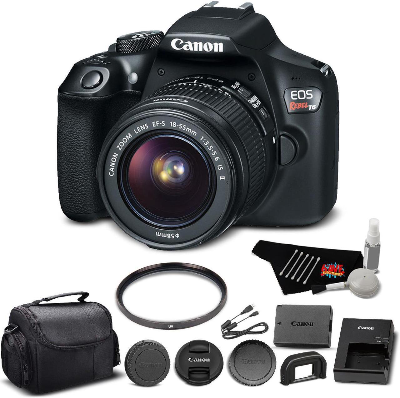 Main image of Canon EOS Rebel T6 Digital SLR Camera Bundle with EF-S 18-55mm f/3.5-5.6 IS II Lens with UV Filter + Carrying Case