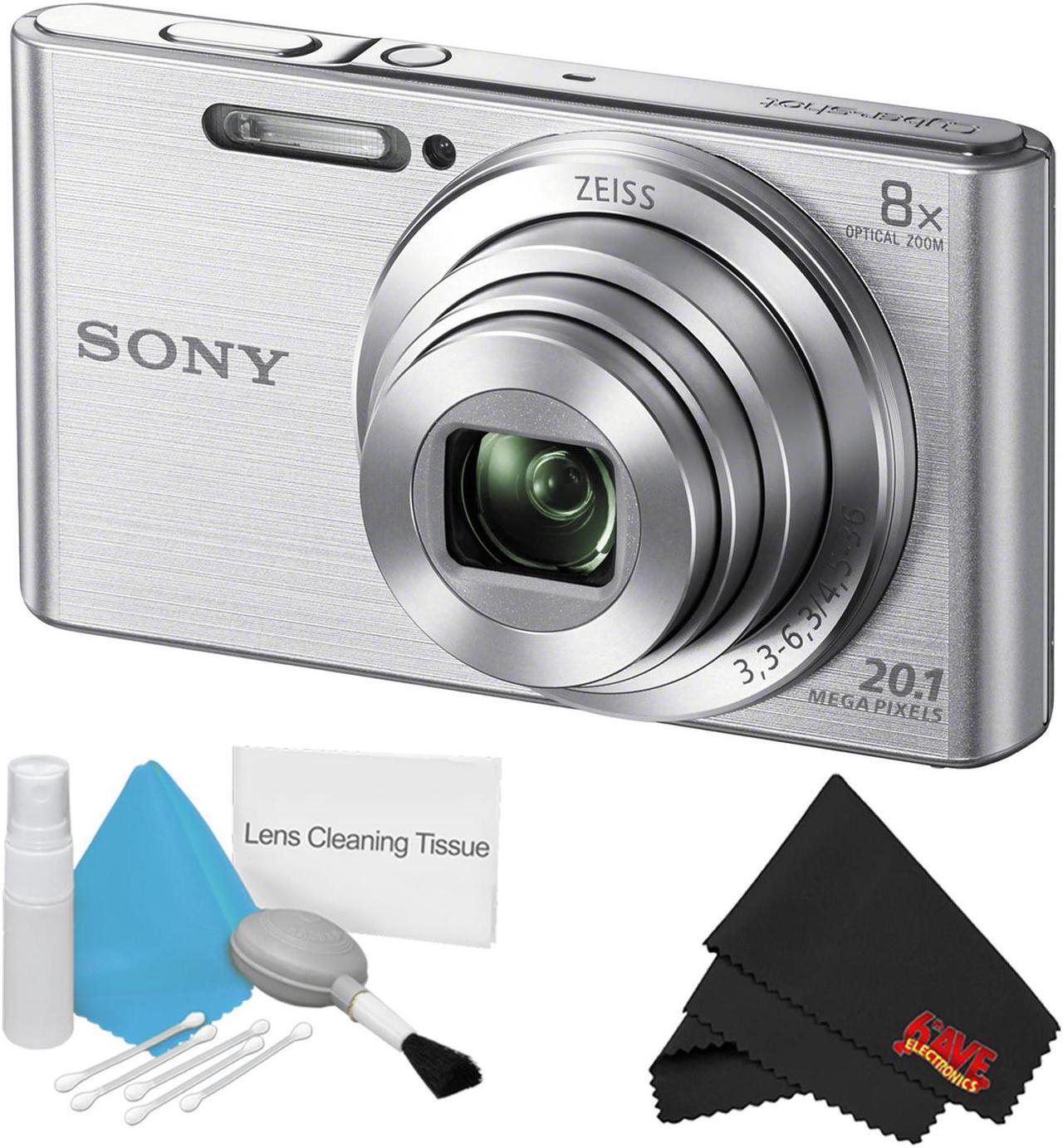 Main image of Sony Cyber-shot DSC-W830 Digital Camera (Silver) + Deluxe Cleaning Kit + MicroFiber Cloth Bundle