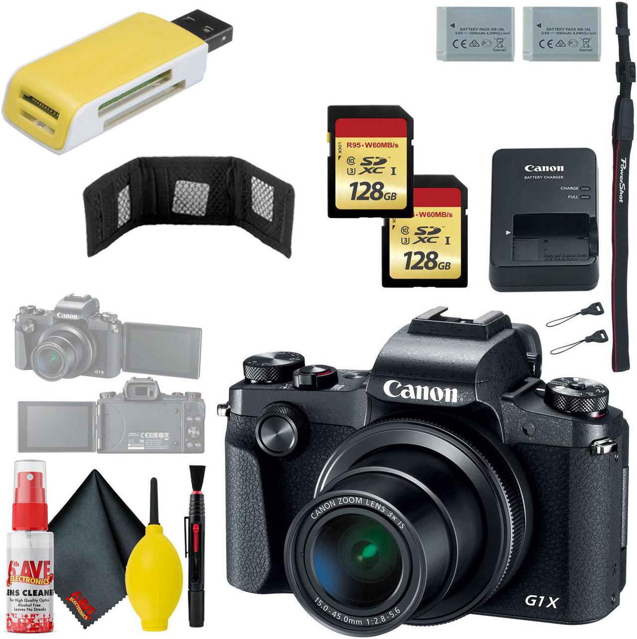 Main image of Canon PowerShot G1 X Mark III Digital Camera & 128GB MicroSD x2 & Battery