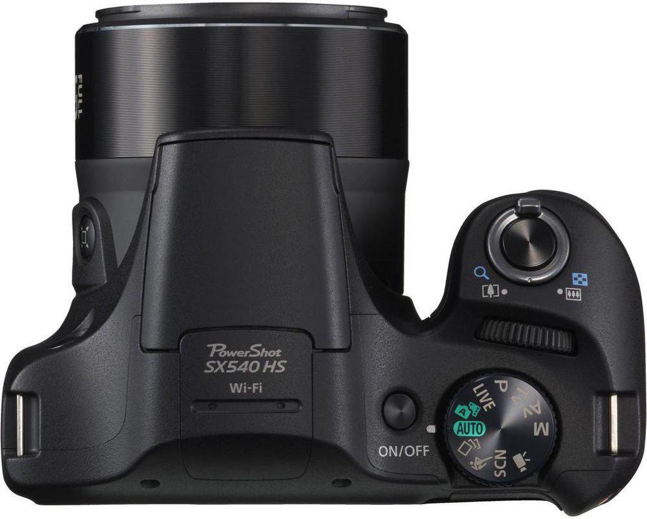 Alt view image 3 of 4 - Canon PowerShot SX540 HS Digital Point and Shoot Camera + Extra Battery + Digital Flash + Camera Case + 128GB Class 10 M