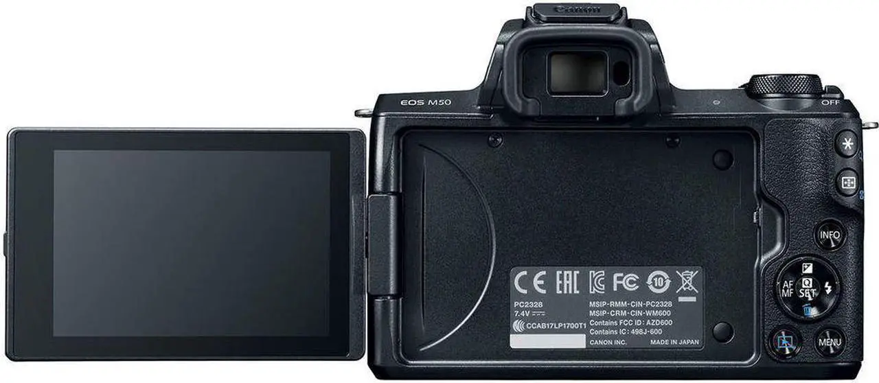 Alt view image 4 of 4 - Canon EOS M50 Mirrorless Digital Camera with 15-45mm Lens + Flexible Tripod + UV Protection Filter + Professional Case + Card Reader - International Version