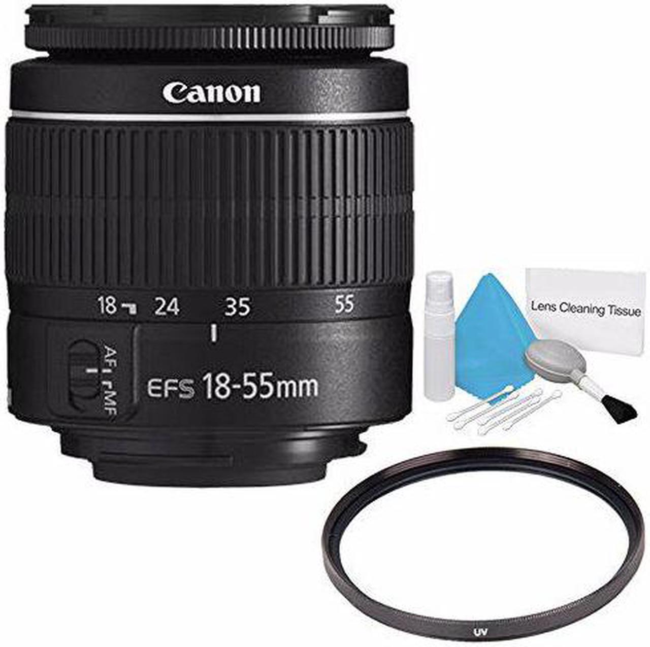 Alt view image 2 of 2 - Canon EF-S 18-55mm f/3.5-5.6 III Lens (International Model) + 58mm UV Filter + Deluxe Cleaning Kit
