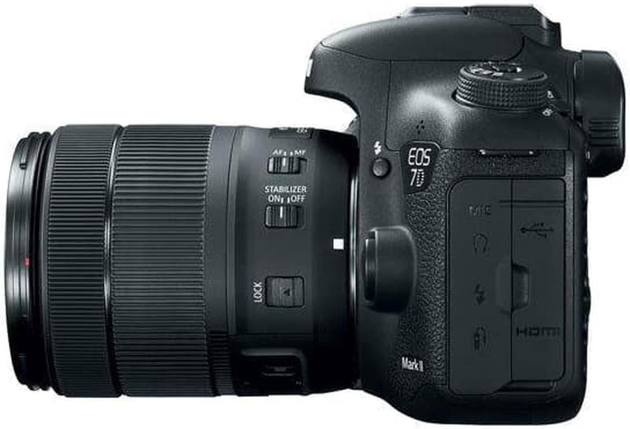Alt view image 2 of 4 - Canon EOS 7D Mark II DSLR Camera with 18-135mm f/3.5-5.6 IS USM Lens & W-E1 Wi-Fi Adapter International Model