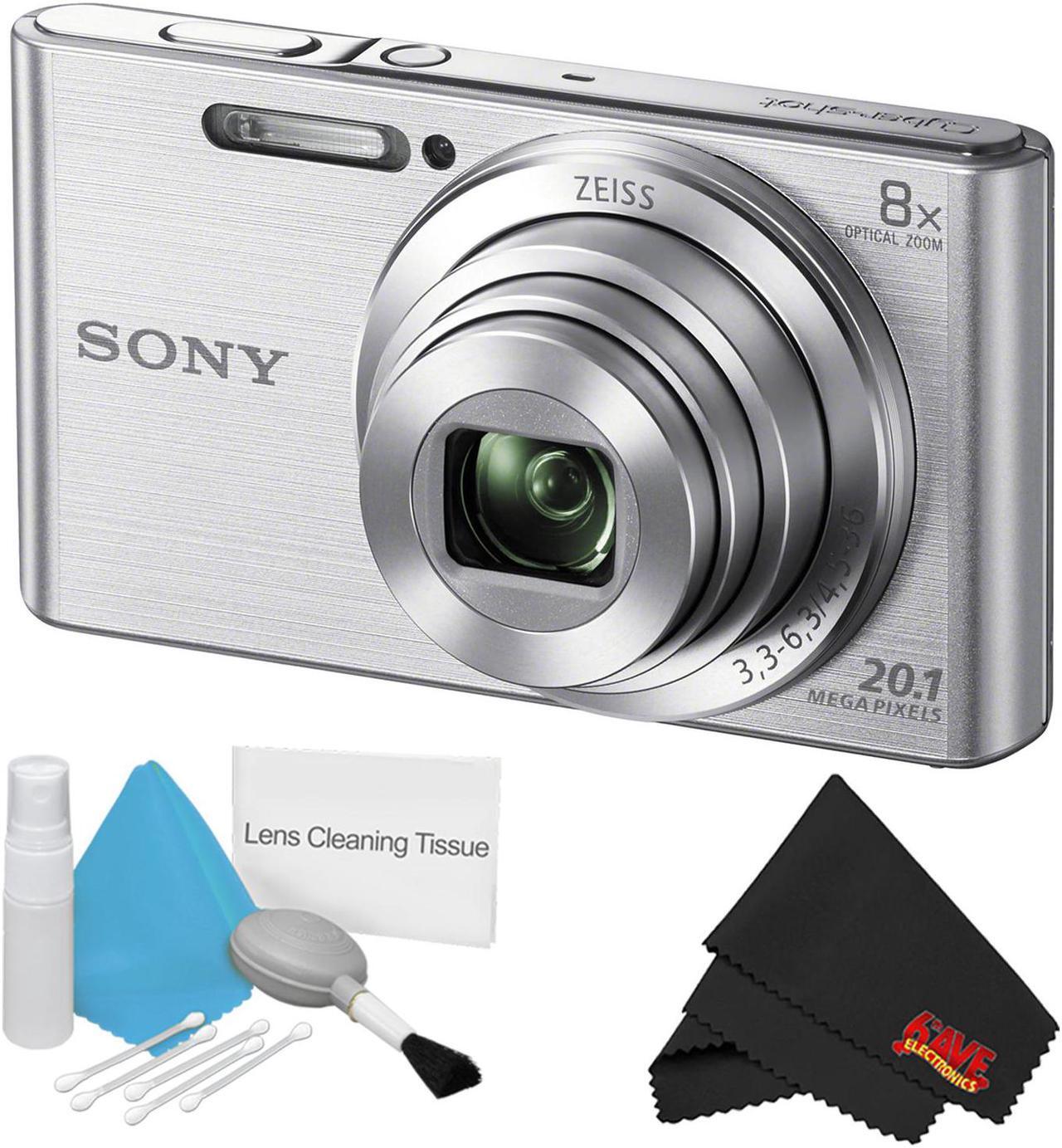 Alt view image 3 of 3 - Sony Cyber-shot DSC-W830 Digital Camera (Silver) + Deluxe Cleaning Kit + MicroFiber Cloth Bundle