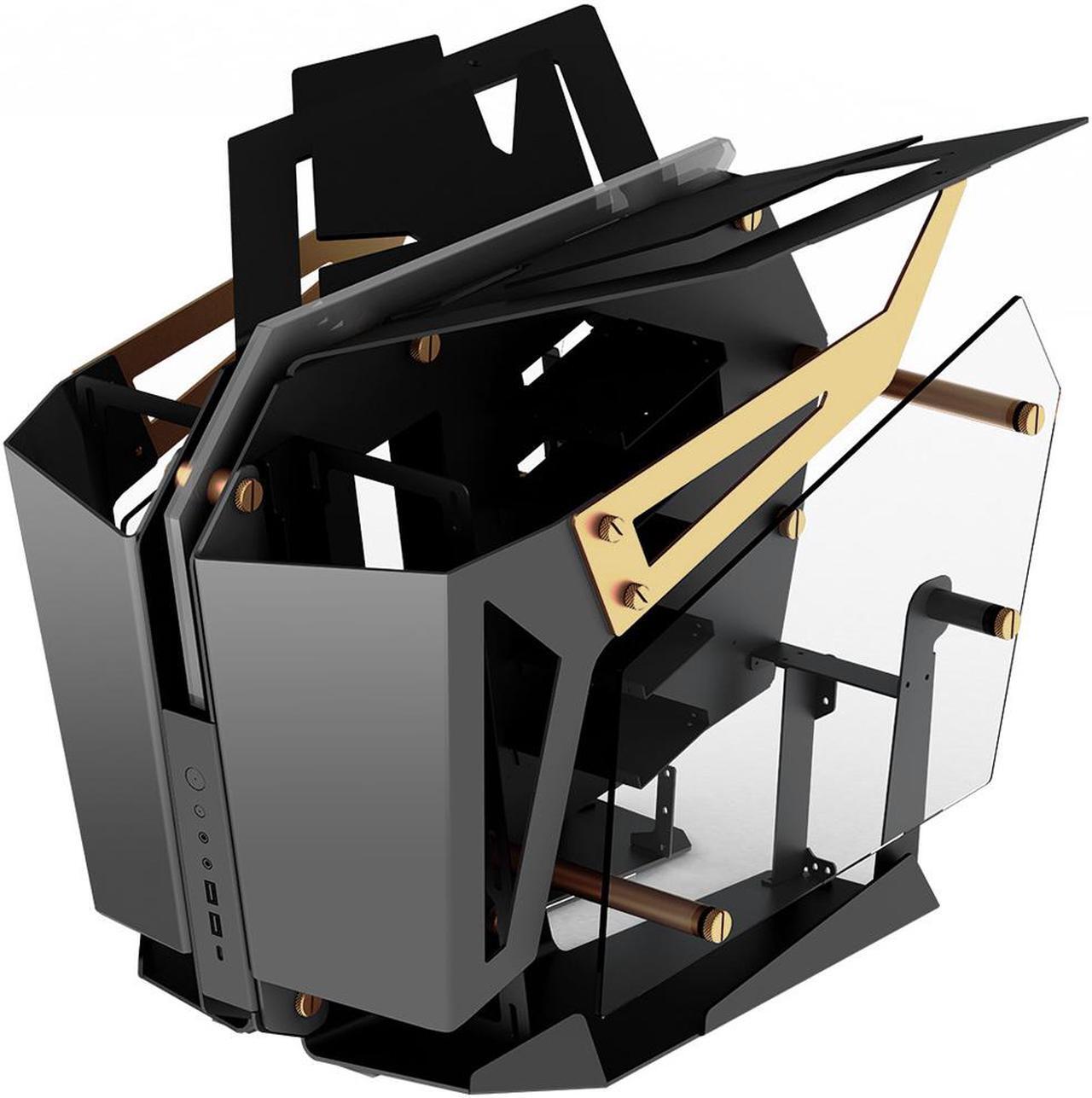 Alt view image 2 of 5 - FSP Gaming/ Streaming Case ETAX/ ATX/ Mini- ITX, Dual-System, Open Frame PC Computer with 2 Tempered Glass Panels, Aluminum Case, & ARGB Center Light Bar ( CMT710 )