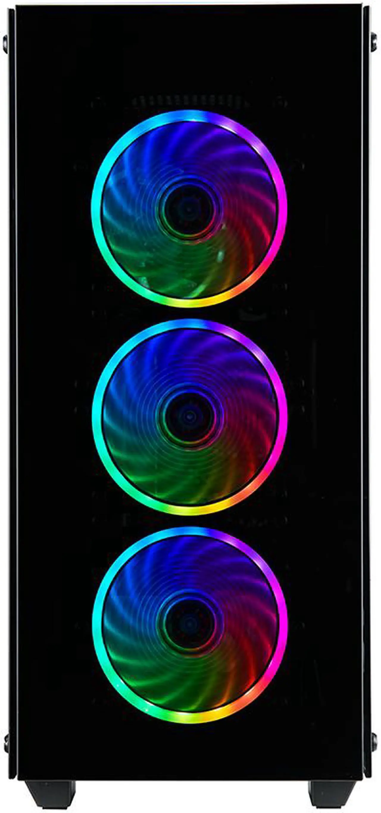 Alt view image 6 of 6 - FSP ATX Mid Tower PC Computer Gaming Case with 3 Translucent Tempered Glass Panels and 4 ARGB Fans (CMT510 Plus)