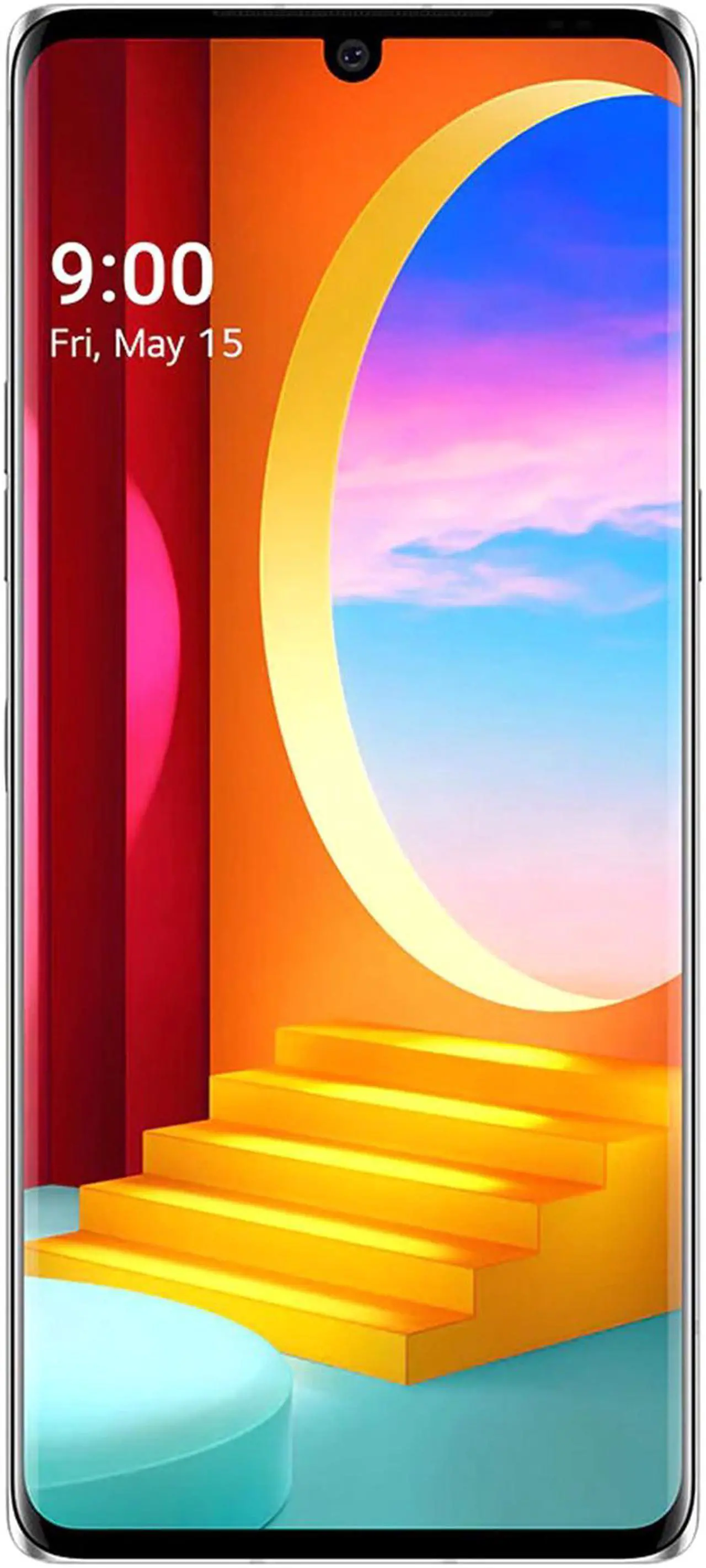 LG Velvet 5G 128GB LMG900UM GSM Unlocked 6.8 in P-OLED Display 6GB RAM Triple 48MP + 8MP + 5MP Camera Smartphone - Aurora Silver