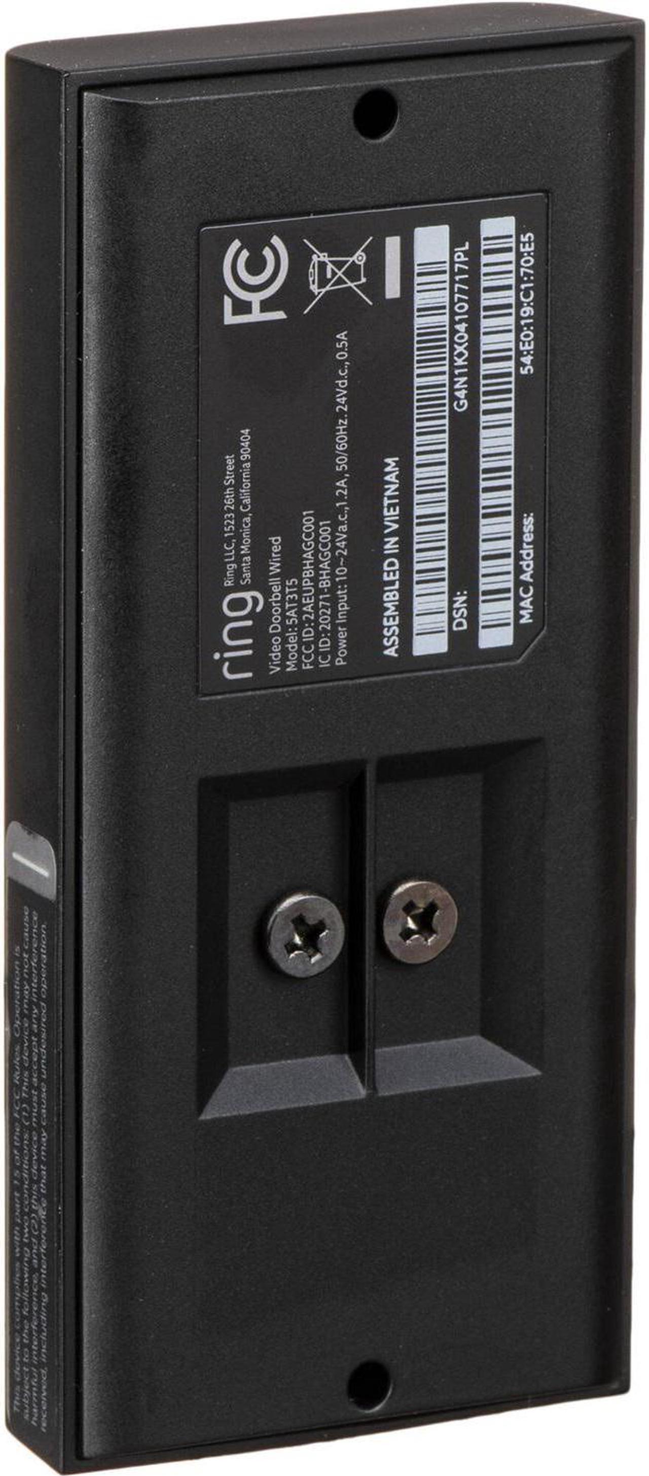 Alt view image 13 of 20 - Ring Wi-Fi Video Doorbell Wired - Black