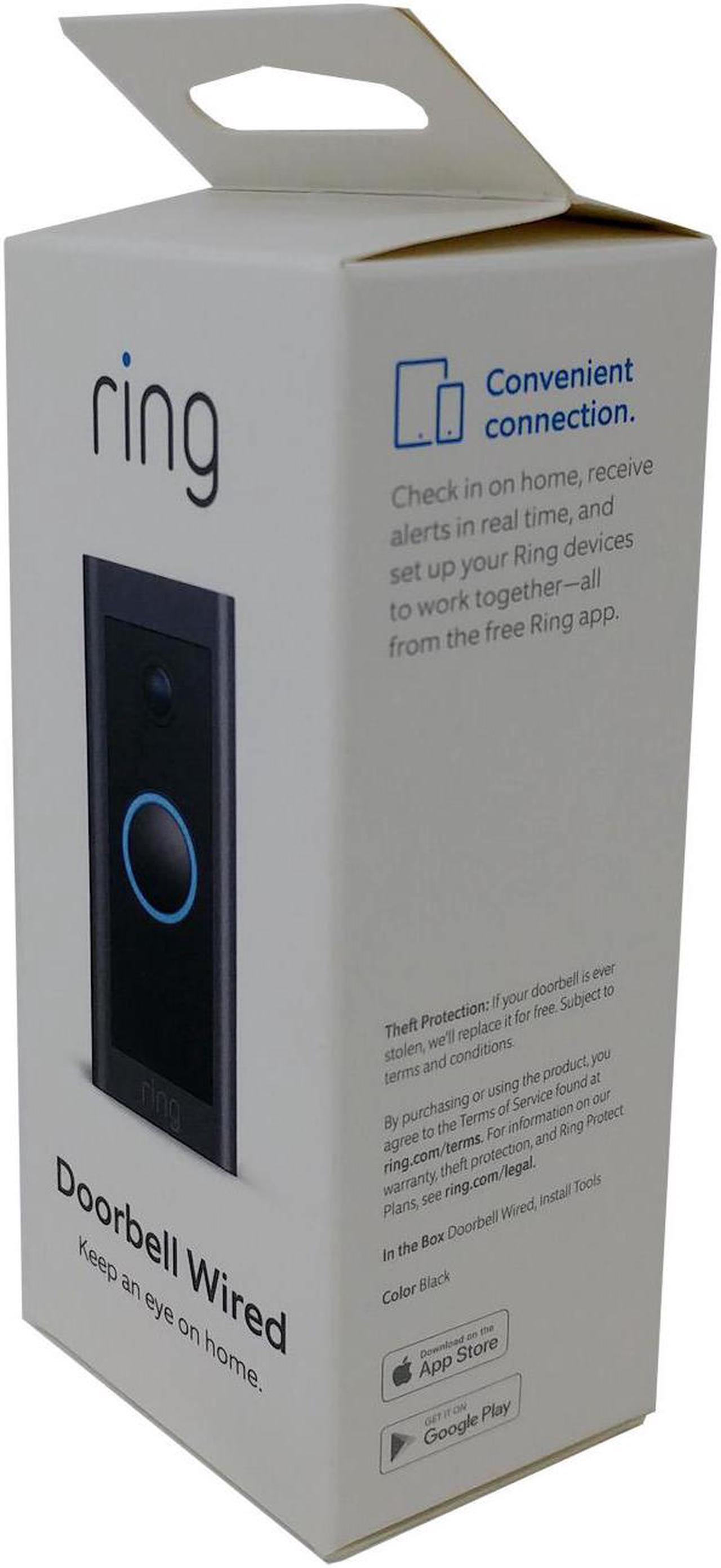 Alt view image 17 of 20 - Ring Wi-Fi Video Doorbell Wired - Black