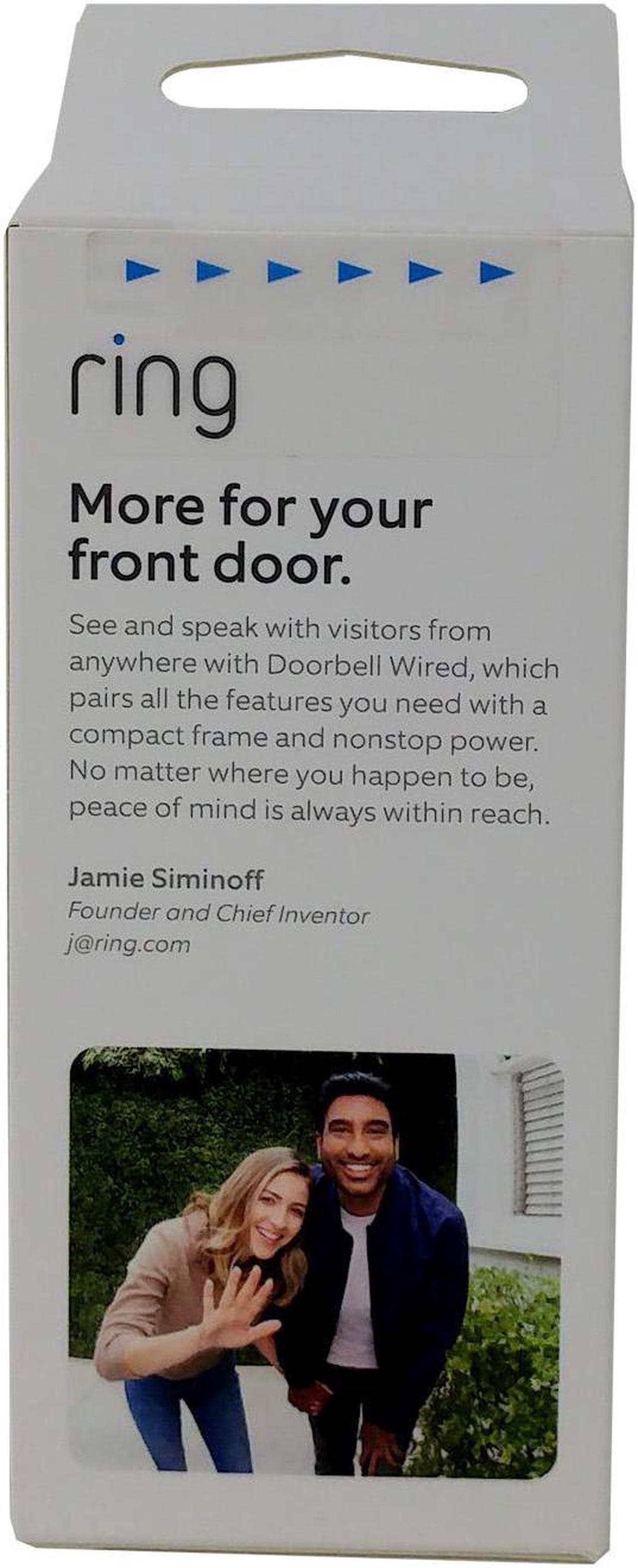 Alt view image 16 of 20 - Ring Wi-Fi Video Doorbell Wired - Black