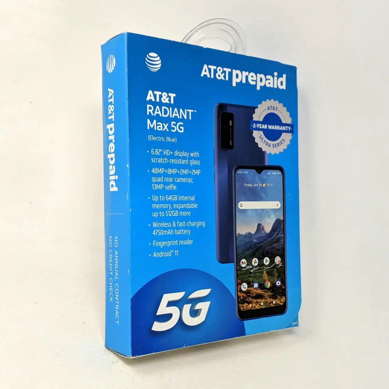 AT&T Radiant Max 5G 64GB EA211001 4GB RAM 6.8 in LTE Prepaid Phone