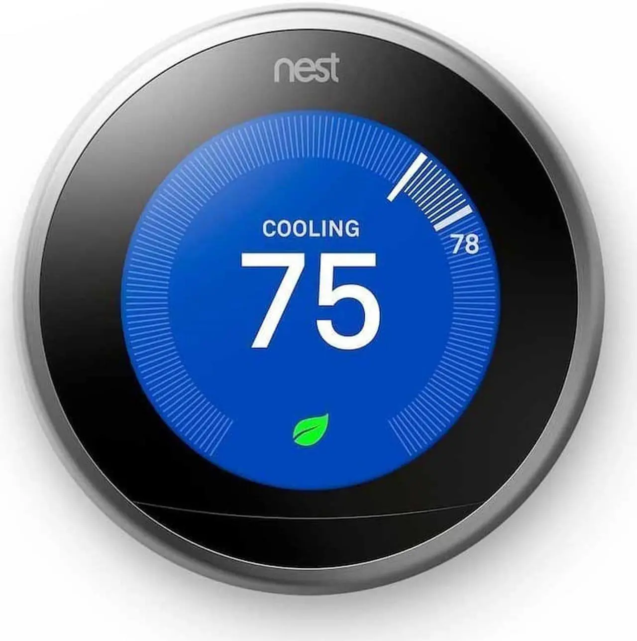 Main image of Nest (T3007ES) Learning Thermostat, Easy Temperature Control for Every Room in Your House, Stainless Steel (Third Generation), Works with Alexa