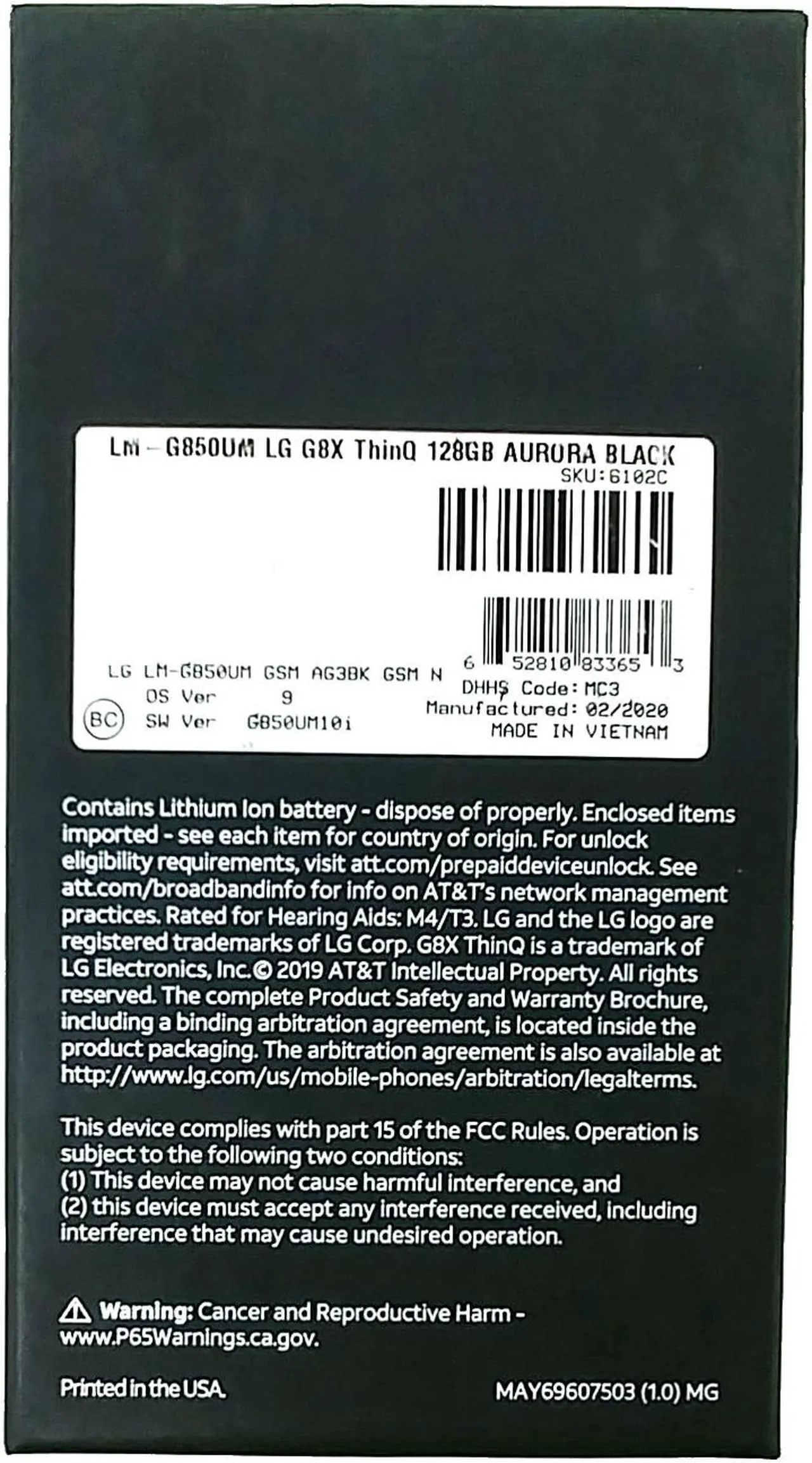 Alt view image 5 of 12 - LG G8X ThinQ 128GB LM-G850UM 6.4 in OLED Display AT&T 6GB RAM 4G LTE Android 9.0 (Pie) w/ Snapdragon 855 Dual 12MP + 13MP Camera 21W Fast Charging Smartphone - Aurora Black