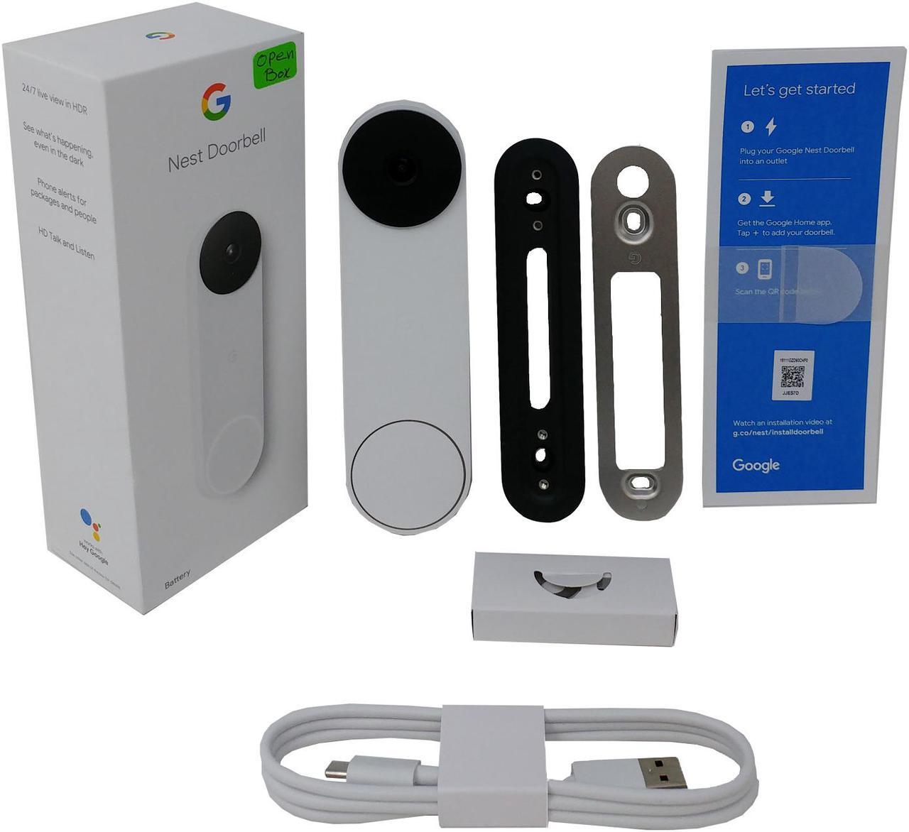 Main image of OB Google Nest Video doorbell Battery GA01318-US - Snow