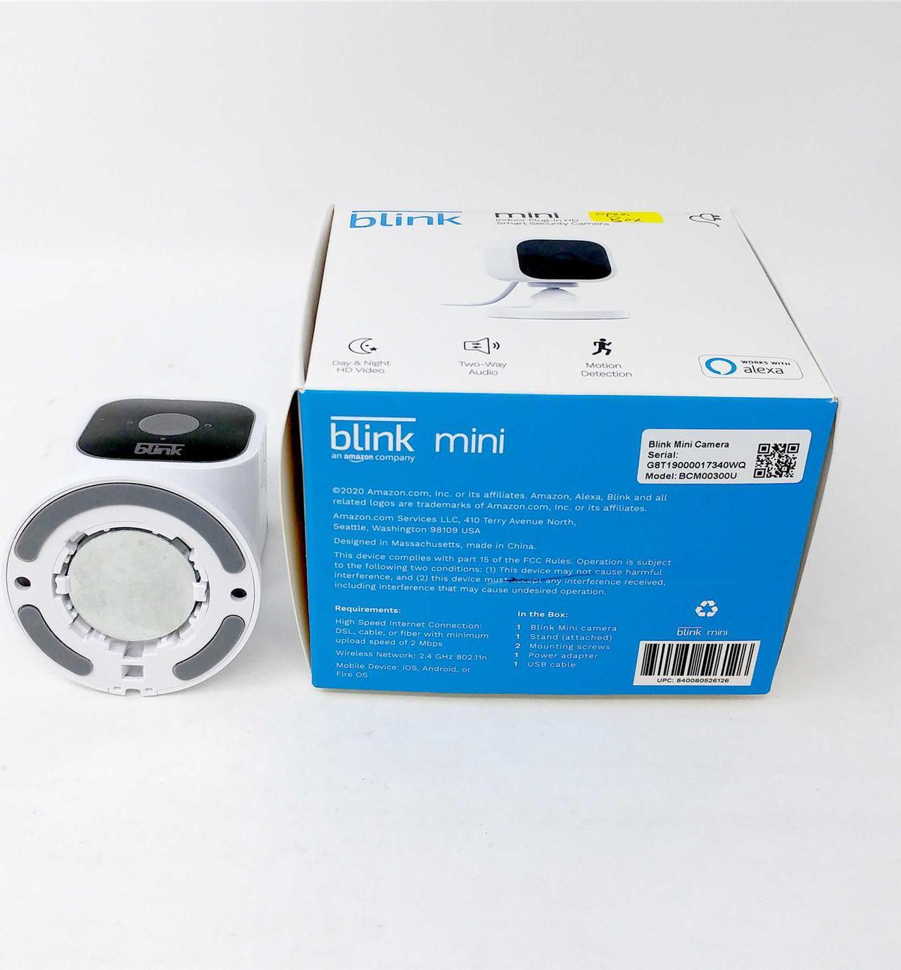 Alt view image 20 of 20 - Blink Mini Compact indoor plug-in smart security camera 1080 HD video motion detection Works with Alexa – 1 camera White