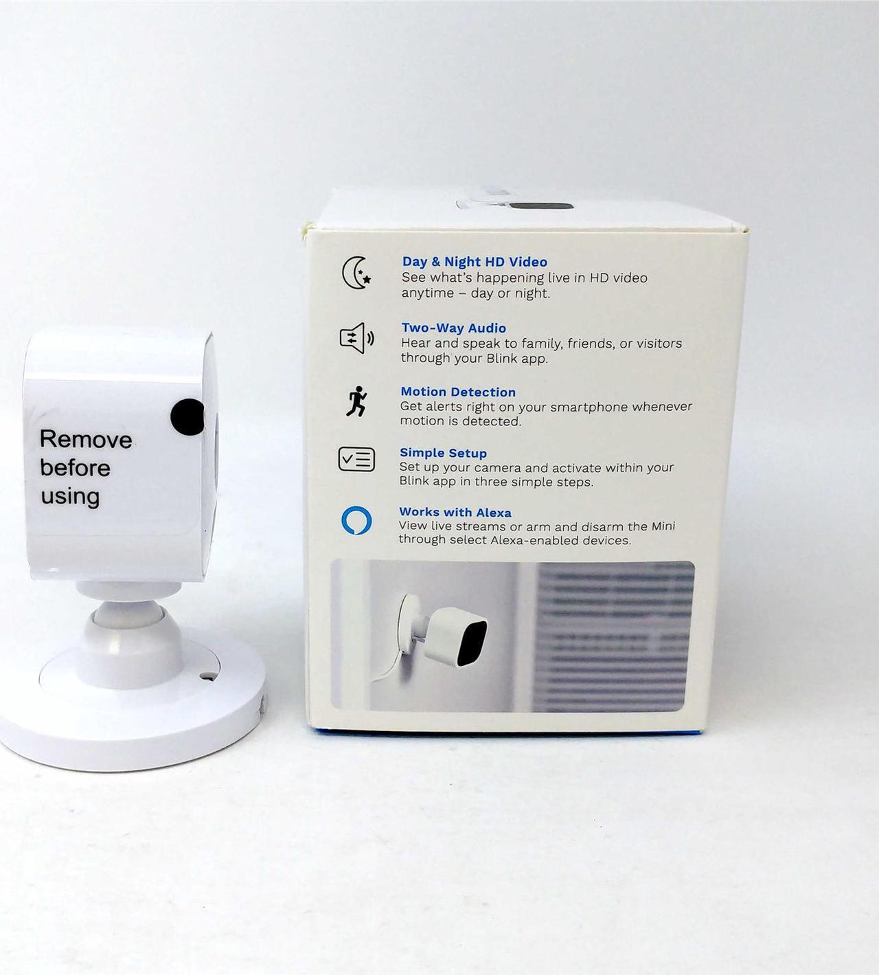Alt view image 18 of 20 - Blink Mini Compact indoor plug-in smart security camera 1080 HD video motion detection Works with Alexa – 1 camera White