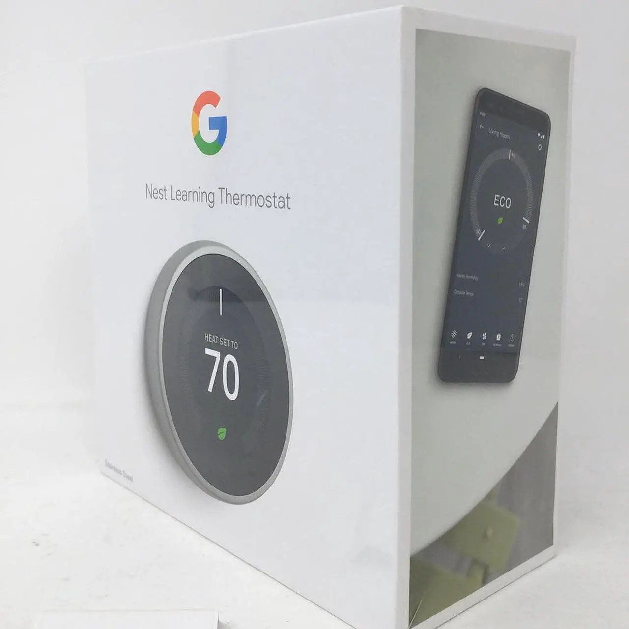 Alt view image 6 of 7 - Nest (T3007ES) Learning Thermostat, Easy Temperature Control for Every Room in Your House, Stainless Steel (Third Generation), Works with Alexa