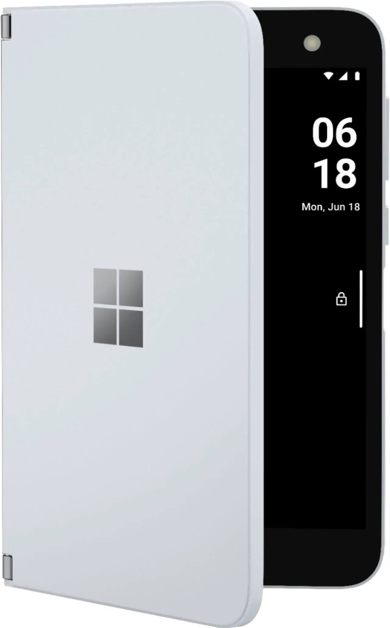 Alt view image 2 of 7 - Microsoft Surface Duo 128GB TGL-00001 Factory Unlocked 8.1 in AMOLED Display 6GB RAM 11MP Camera Smartphone - Glacier