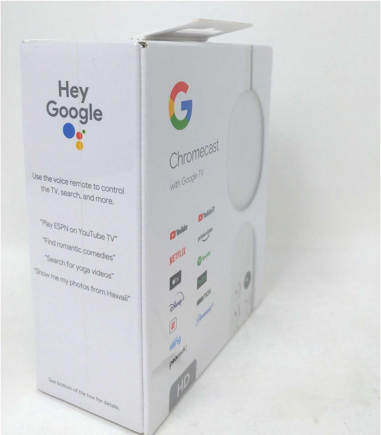 Alt view image 12 of 19 - Google Nest GA03131 Chromecast With Google TV (HD) - Snow