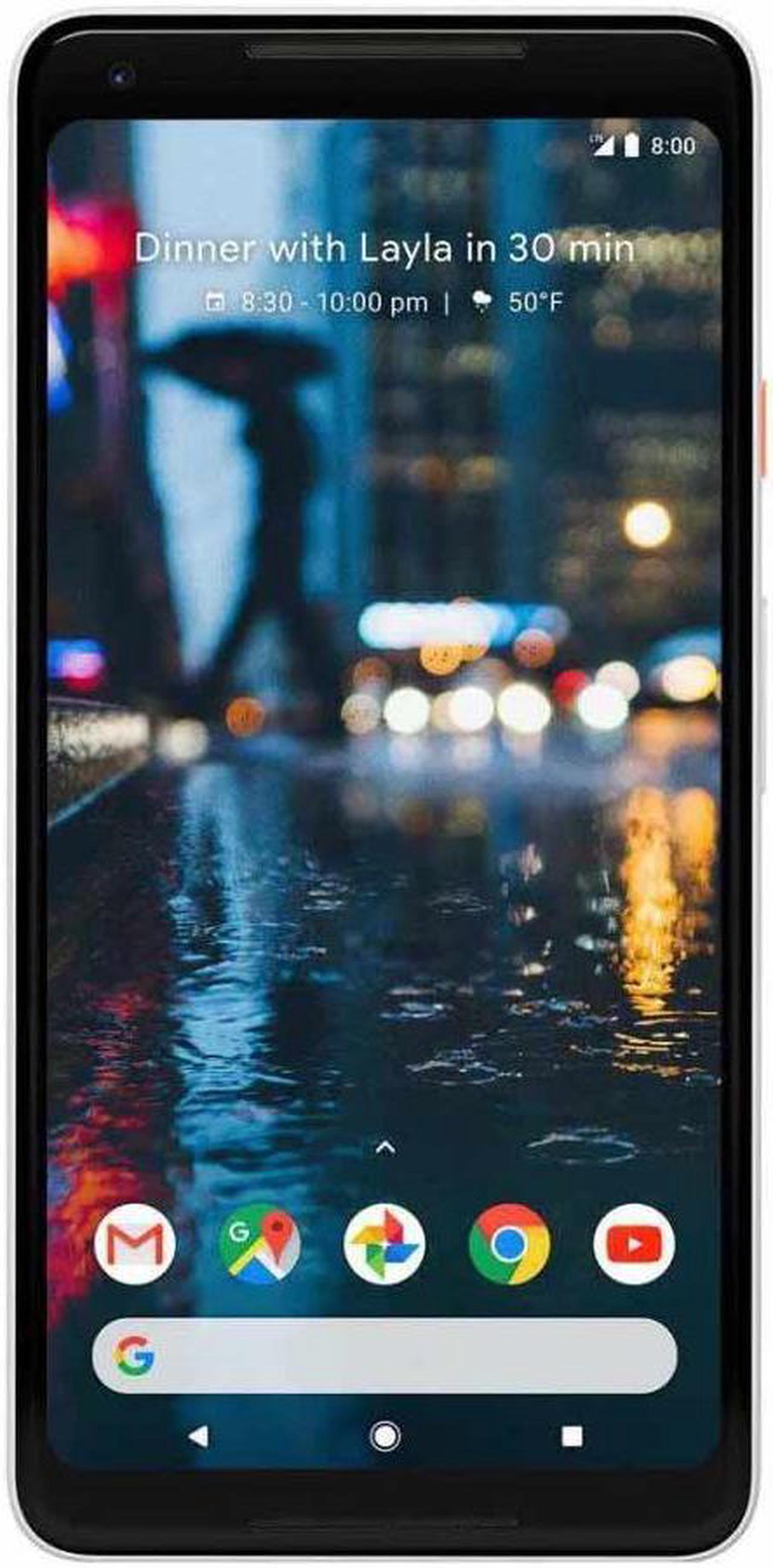 Main image of Google Pixel 2 XL 128GB G011C GSM + CDMA Factory Unlocked 4G LTE 6" P-OLED Display 4GB RAM 12.2MP Camera Phone - Just Black - USA Version