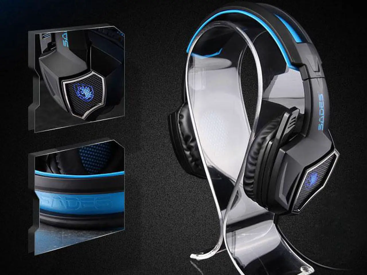 Alt view image 4 of 8 - SADES Spirit Wolf USB Gaming Headset 7.1 Surround Sound Stereo Headphone with Mic,Over-the-Ear Noise Isolating, Noise canceling earphone