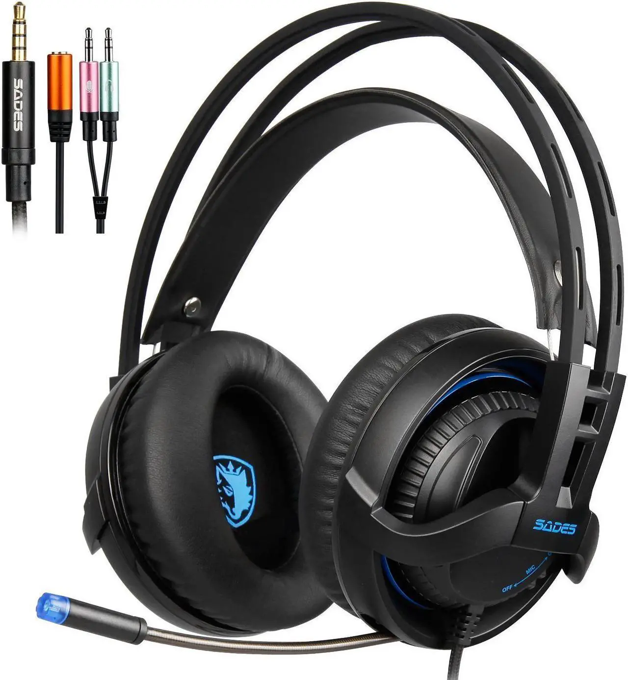 Main image of SADES SA-935 Gaming Headset Surround Sound Stereo With Mic 3.5MM Jack Multi-Platform Over-ear Headphones For New Xbox One/PC/PS4/Smartphones