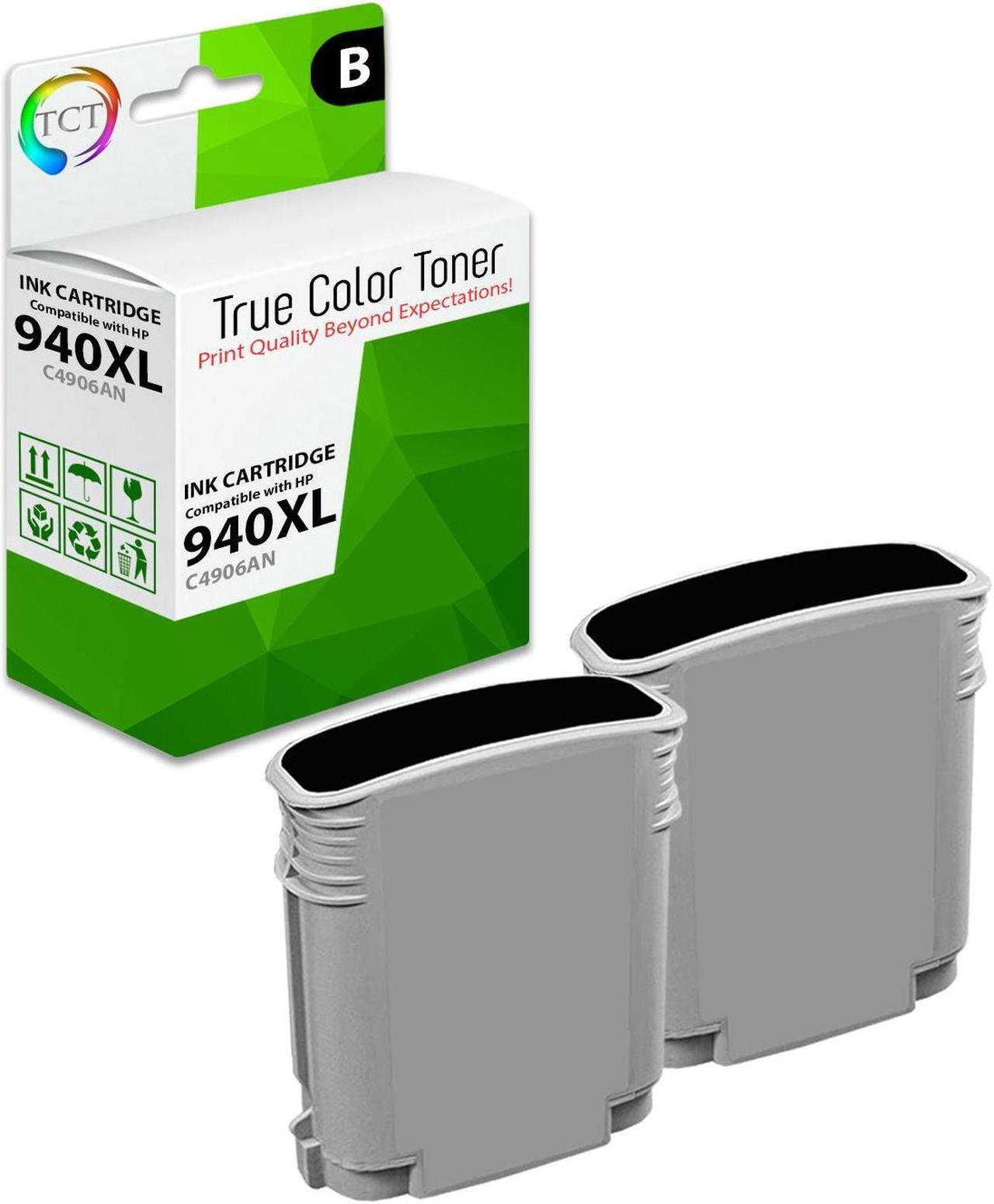 Main image of True Color Toner 940XL Black Ink Cartridge 2 Pack - Premium Compatible Replacement for HP 940XL 940 XL C4906AN Black Works With HP OfficeJet Pro 8500 8500a