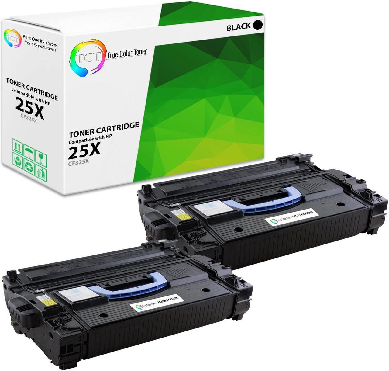 Main image of True Color Toner 25X Toner Cartridge 2 Pack - Premium Compatible Replacement for HP 25X CF325X Black High Yield Works With HP LaserJet Enterprise M806DN MFP Flow M830