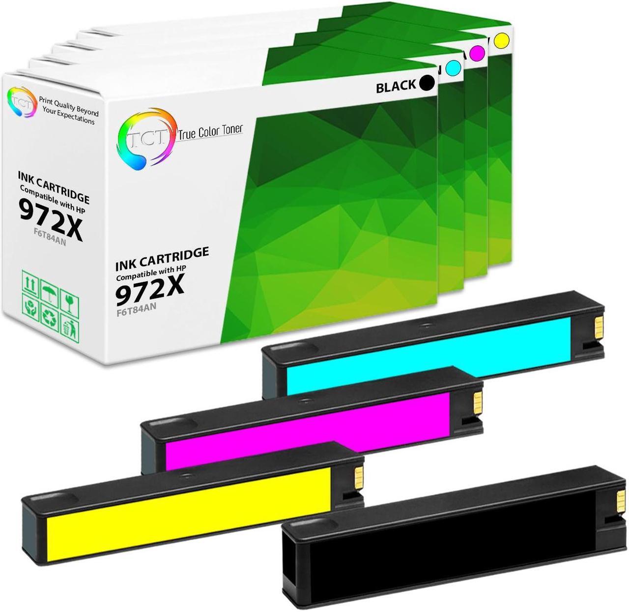 Main image of True Color Toner 972X Ink Cartridge 4 Pack - Premium Compatible Replacement for HP 972X High Yield Works With HP PageWide Pro 452dn 477dn 477dw 552dw