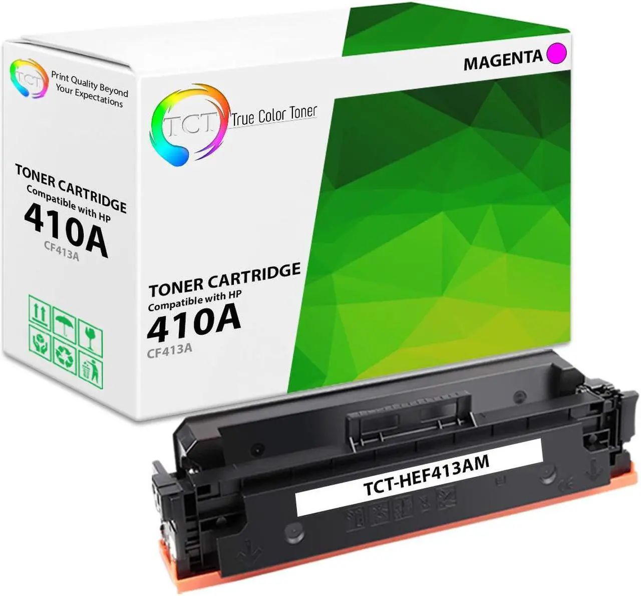 Main image of TCT 410A Magenta TAA Compliant Toner Cartridge - Premium Compatible Replacement for HP 410A CF413A Works With HP LaserJet Pro M452DN M452DW M452NW MFP M477FDN MFP M477 Printers
