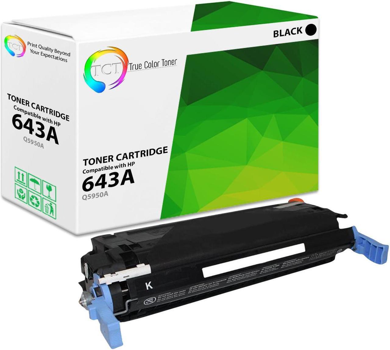 Main image of True Color Toner 643A Black Toner Cartridge - Premium Compatible Replacement for HP 643A Q5950A Works With HP Color LaserJet 4700DN 4700DTN 4700N 4700PH+