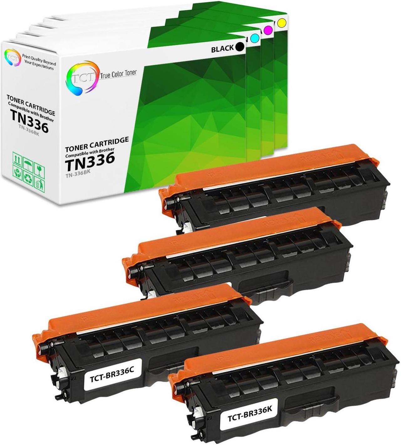 Main image of True Color Toner TN336 Toner Cartridge 4 Pack - Premium Compatible Replacement for Brother TN-336 TN336BK TN336C TN336M TN336Y Works With Brother HL-L8250CDN MFC-L8600CDW