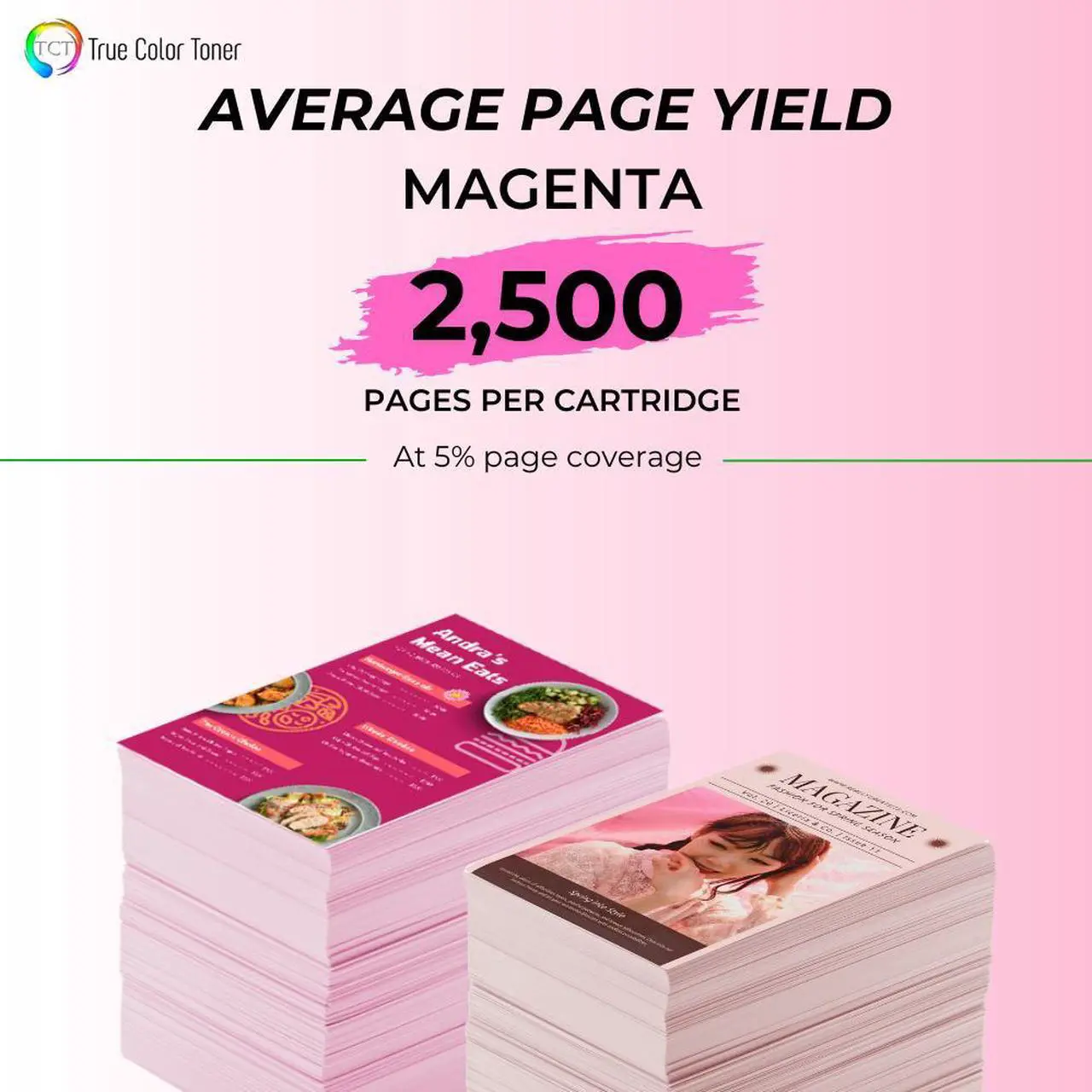 Alt view image 3 of 6 - TCT 218X Magenta Toner Cartridge - Premium Compatible Replacement WITH CHIP Works With HP LaserJet Pro 3201, MFP 3301 Printers (2,500 Pages) - not compatible with "-e" suffix printers"
