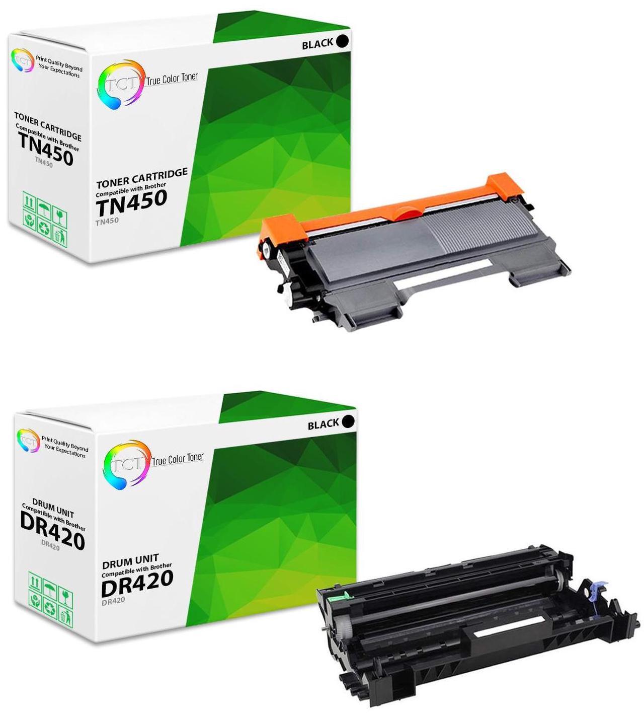 Alt view image 2 of 7 - Tct Premium Compatible Toner Cartridge And Drum Unit Replacement For Brother Tn450 Dr420 Works With Brother Hl-2220 2230 2270, Mfc-7360 7460Dn 7860Dw, Dcp-7070Dw Printers (2 Tn-450, 1 Dr-420) - 3