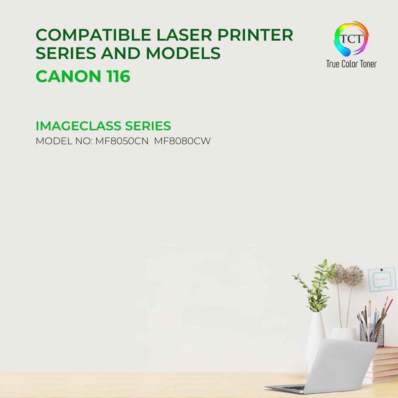 Alt view image 2 of 6 - True Color Toner 116 Toner Cartridge 4 Pack - Premium Compatible Replacement for Canon 116 Works With Canon ImageClass MF8050CN MF8080CW