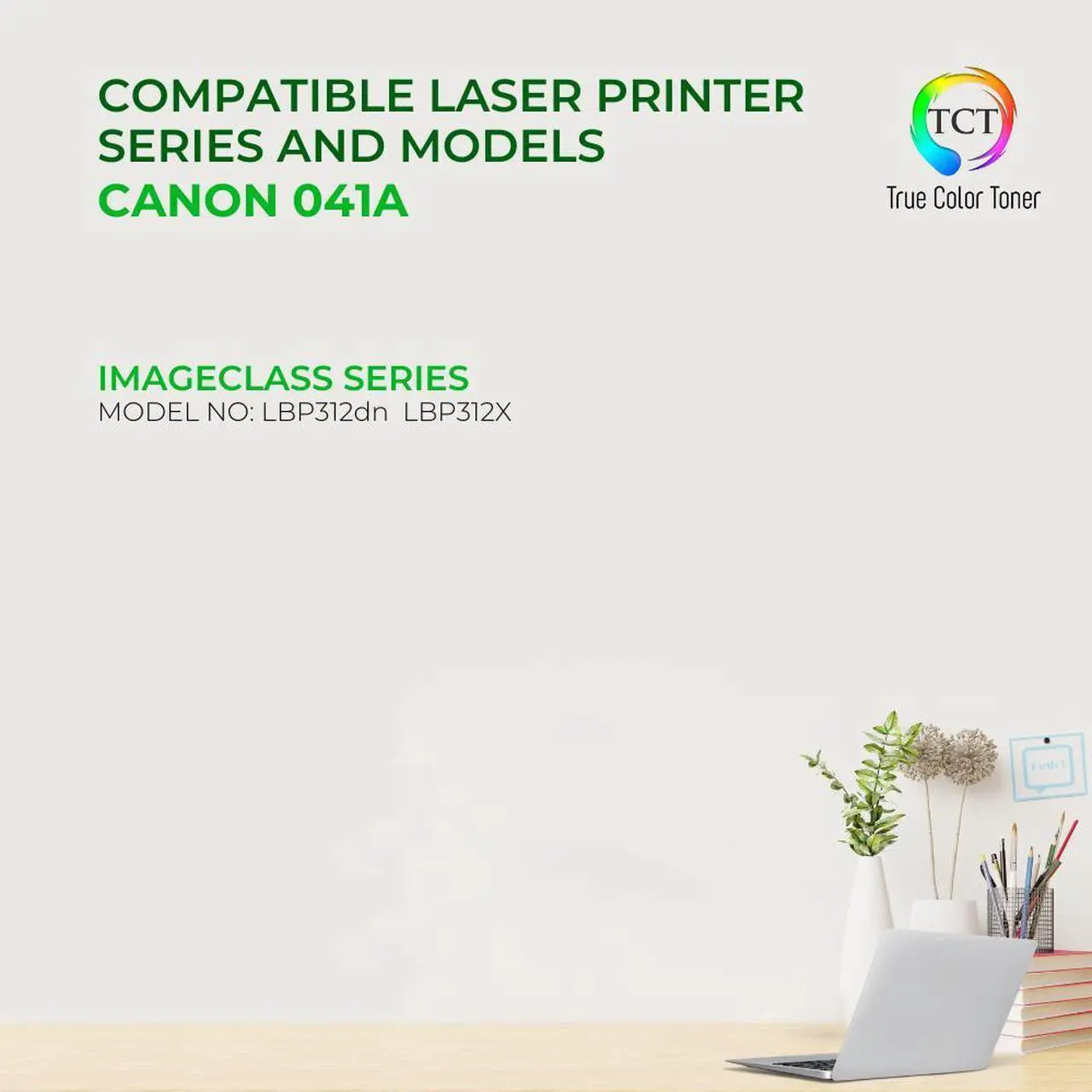 Alt view image 2 of 6 - True Color Toner 041A Toner Cartridge 4 Pack - Premium Compatible Replacement for Canon 0452C001 CRG041 Black Works With Canon ImageClass LBP312DN LBP312X