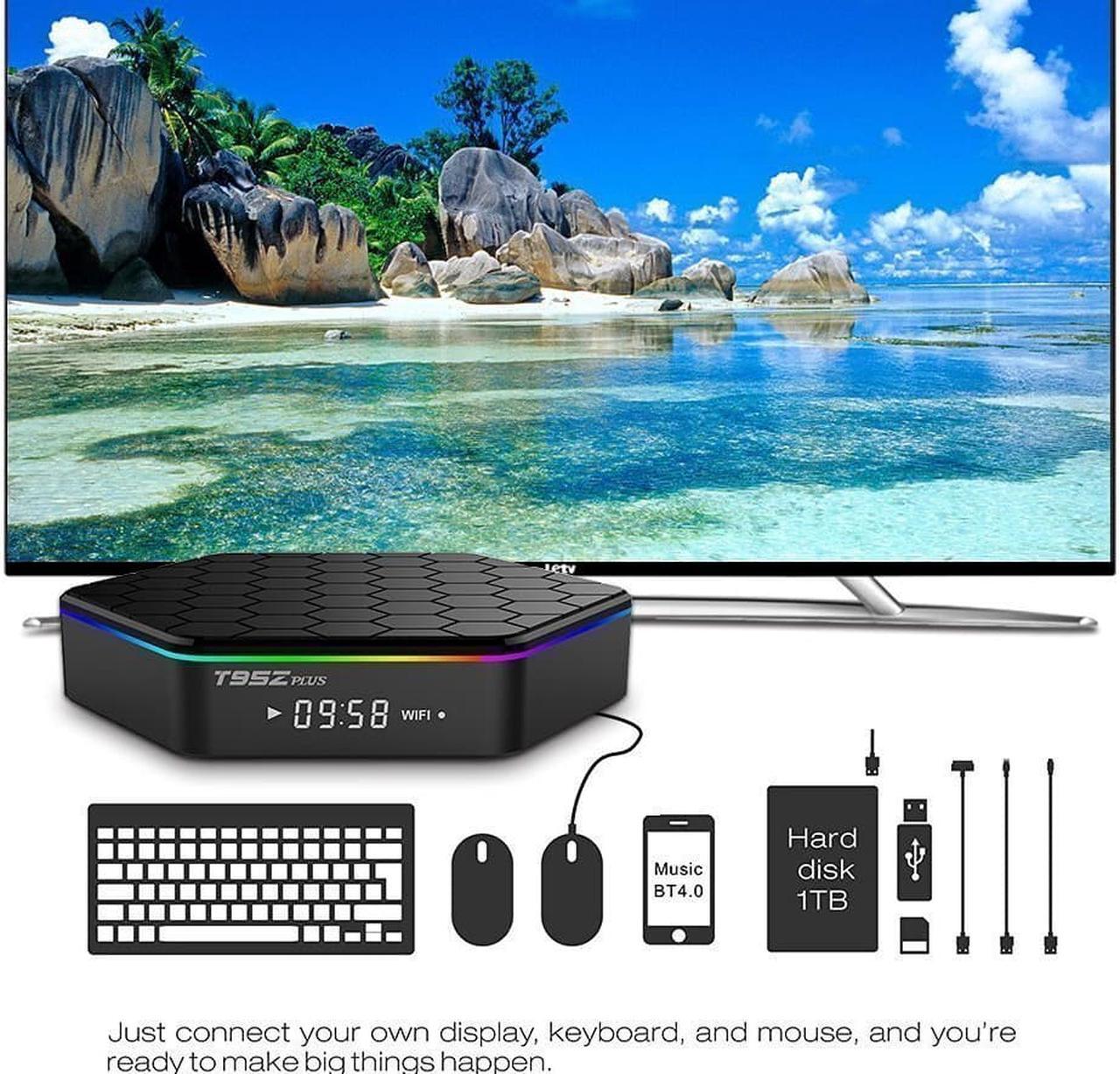 Alt view image 6 of 7 - T95Z Plus Android 7.1 TV BOX KODI, 4K Android TV Streaming BOX 2G RAM 16G ROM, Media Player Smart TV Set Top Box with Amlogic S912 Octa Core Dual Band Wifi 2.4G/5G 3D TV Boxes with Remote