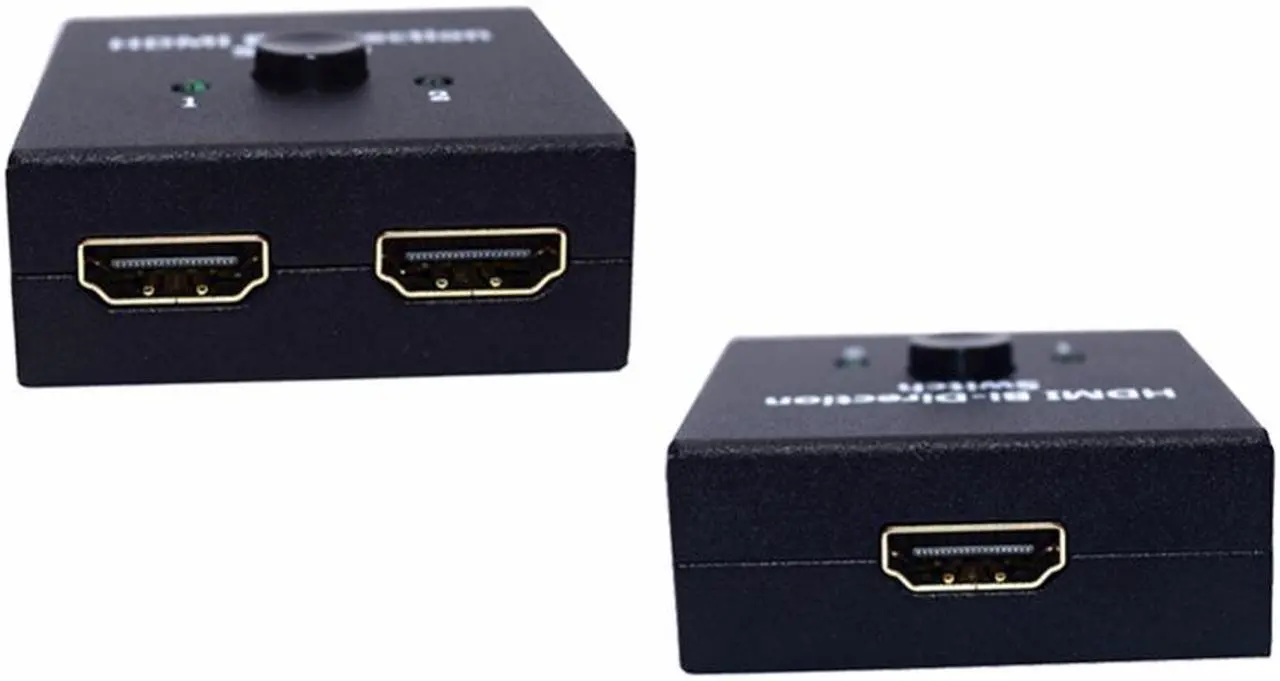 Alt view image 6 of 6 - Full HD 1080P HDMI Switcher 2 Ports Bi-direction Smart AB Switch HDMI Splitter Video Audio Adapter Ultra HD 4K*2K