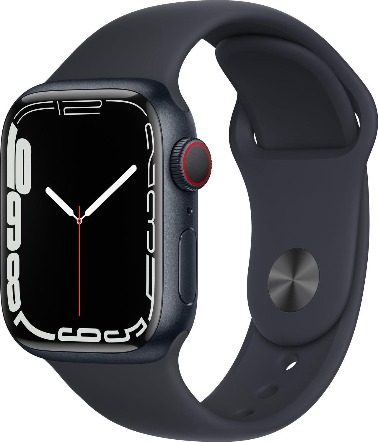 Alt view image 2 of 2 - Apple Watch Series 7 GPS + LTE w/ 41MM Midnight Blue Aluminum Case & Sport Band